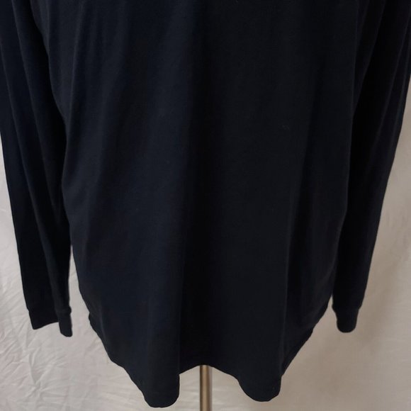 Under Armour Heat Gear Large Black BIG LOGO Spell Out Long Sleeve Crew T- Shirt - Picture 4 of 11